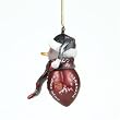 Ohio State Buckeyes NCAA Striped Acrylic Football Snowman Ornament (2.75)"