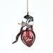 Ohio State Buckeyes NCAA Striped Acrylic Football Snowman Ornament (2.75)