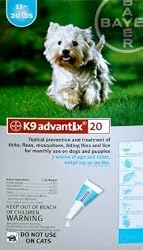 K9 Advantix Flea Control for Dogs 11-20 Pounds (6 Applications)