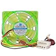 Galaxy 3-Inchx3-Inch (80mm) UV Case Fan with Four LEDs (Green)