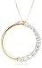 14k Yellow Gold Diamond Journey Half-Circle Pendant (1 cttw, H-I Color, I1-I2 Clarity)