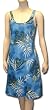 Missy Dress-Bambpoo Leaves and Palms on Smoke Blue