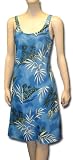 Missy Dress-Bambpoo Leaves and Palms on Smoke Blue