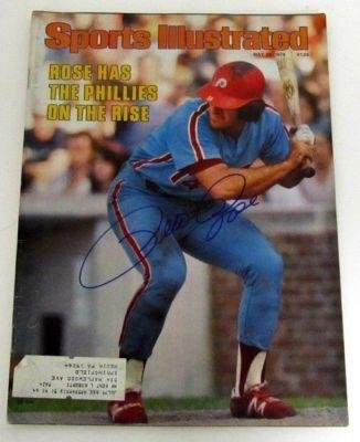 Pete Rose Autographed Philadelphia Phillies Sports Illustrated Magazine SI - Autographed MLB Magazines