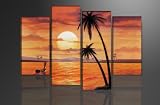 Produkt-Bild: Bild auf Leinwand FineArts 130 x 80 cm 4 Teile Modell-Nr. XXL 6149 Bilder fertig gerahmt mit Keilrahmen riesig. Ausf&uuml;hrung Kunstdruck als Wandbild mit Rahmen. G&uuml;nstiger als &Ouml;lbild Gem&auml;lde Poster Plakat mit Bilderrahmen