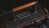 Charcoal Companion Cast Iron Grill Press Rectangular