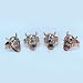Lot 4 Devil Head Party Favor Ring Scary Evil Halloween