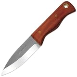 Condor Tool and Knife Bushlore 4.375-Inch Drop Point Blade, Walnut Handle with Leather Sheath (Plain)