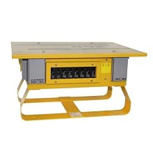 Leviton PB101 50 Amp, 125/250 Volt, Portable Power Distribution Center, Yellow