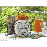 Scroll Serving Caddy - Wrought Iron Hand Made Design