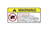 Honda Tuned vtec No Bull, Warning decal, sticker