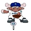 Seattle Mariners 7" Mascot Wall Hook - Set of 3 - MLB Baseball
