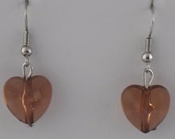 Red Resin Heart-shaped Earrings