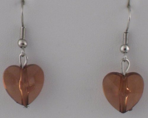 Red Resin Heart-shaped Earrings