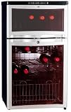 28-Bottle Dual Zone Wine and Beverage Refrigerator (Black/Platinum) (33.25H x 18.75W x 17.5D)