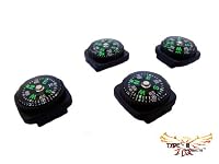 Type-III 4pc Liquid Filled Slip-on Compass Set for Watchband or Paracord Bracelets by Type-III Products