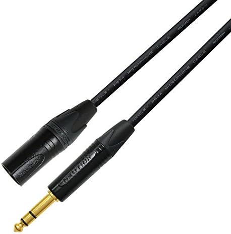 WORLDS BEST CABLES20 Foot - Quad Balanced Patch Cable Custom Made Using Mogami 2534 Wire and Neutrik NC3MXX-B Male XLR & NP3X-B TRS Stereo Phone Plug.