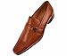 Amali Mens Tan Smooth Moc Toe Step in Loafer Dress Shoe: Style 8001-028