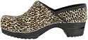 Sanita Women's Baby Leopard Closed Back Wooden Clogs Shoes - Retro Collection 41 EU 10.5 11 US