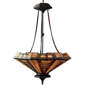 American Art Inverted Pendant in Classic Bronze by Landmark Lighting