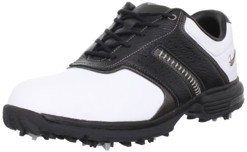 Nike Golf Men's Air Tour Saddle Golf Shoe,White/Metallic Silver/Black,7 M US