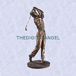 The first swing Golfer statue replica sculpture golf (The Digital Angel Decor)