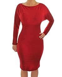 Sexy Fitted Nylon/Rayon/Spandex Dolman  Dress