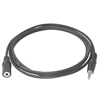 Cables To Go 13787 3.5 mm Male/Female Stereo Audio Extension Cable (6 Feet, Black)