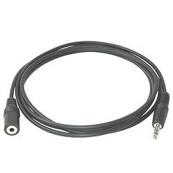 Cables To Go 13787 3.5 mm Male/Female Stereo Audio Extension Cable (6 Feet, Black)