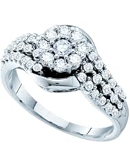 0.76CTW DIAMOND LADIES FLOWER RING