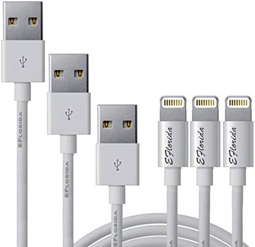 (Set of 3) - [6ft Cables] iPhone 5, 5c, 5s, 6, Plus, iPad Air, Mini USB to 8 Pin Data Sync Designed for iOS8 Charge Quickly Retina Display, Newest iPod Compatible