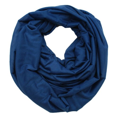Plum Feathers Elegant Solid Color Infinity Loop Jersey Scarf
