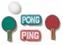 Ping Pong Theme Keepsake Brads for Scrapbooking (01654)