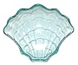Clear Spanish Recycled Glass Small Clam Shell Dish 7 1/2"L x 6 1/4"W Set / 4