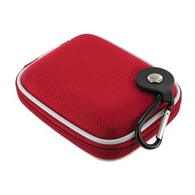 rooCASE Med Nylon Hard Shell (Red) Case for Panasonic Lumix DMC-ZS7 12.1MP Digital Camera Red