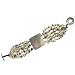 Taupe and Black Mother-of-Pearl Beaded Bracelet by Sajen