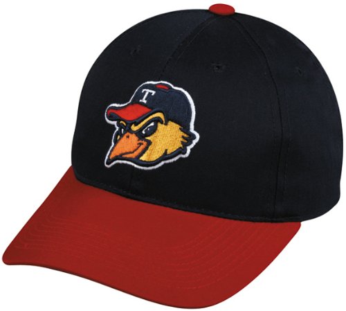 MiLB Minor League ADULT TOLEDO MUD HENS Red/Navy Hat Cap Adjustable Velcro TWILL 