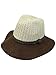 Luxury Divas Two-Tone Beige & Brown Knit Fedora Hat