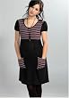Women's Lauren Kiyomi Synthetic Cashmere Tunic with Stripe Thermal Contrast (Maternity)