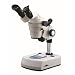 National Optical 420-430PHF-10 Zoom Stereo Microscope with Inclined Head and Post Mount, 10x Eyepiece, 1x Objective, Fluorescent Bulb Light Source, 10- 40x Magnification