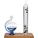 Chaney Instrument Galileo Thermometer with Glass Ball Barometer