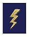 Stupell Home DÃ©cor Graphic Lightning Bolt Gold and Navy Wall Plaque Art, 10 x 0.5 x 15, Proudly Made in USA