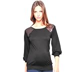 The Olian Banded Bottom Embellished Shoulder Top