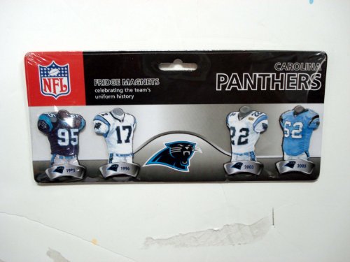 NFL Carolina Panthers 4-Pack Uniform Magnet Set