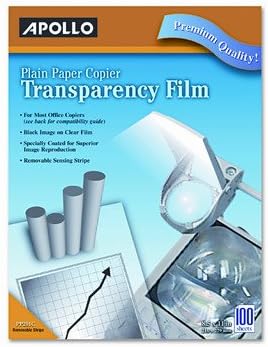 APOPP201C - Plain Paper B/W Laser Transparency Film w/Handling Strip