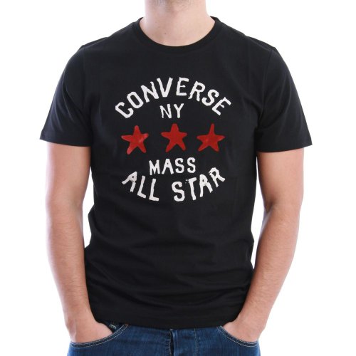 Converse T-Shirt Men - CONVERSE NY T - Black Größe: S