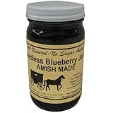 No Sugar Added Blueberry Amish Jam - 8 Oz Set of 3 Jars