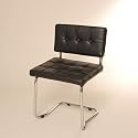 DESIGN FREISCHWINGER STUHL von DESIGN DELIGHTS retro lounge k&uuml;chenstuhl L36 schwarz