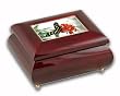 Black and Yellow Butterfly Music Box, Great Quality Wood with Beautiful Tile Art