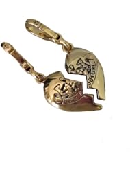 Juicy Couture - Best Friends BFF Broken Golden Heart (2 Sides) - Gold Plated Charm